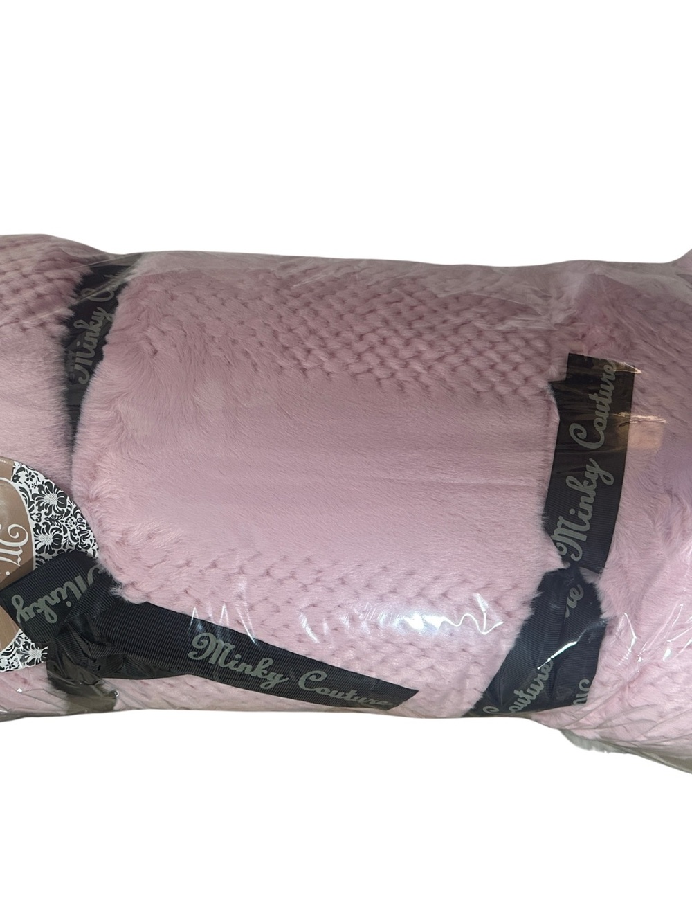 Minky Couture Plush Blanket Monster Size - Blush Pink - 60” x 72”